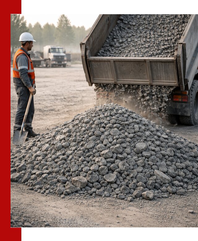 Гранитный щебень фракции 100–201 для строительства в Балахне