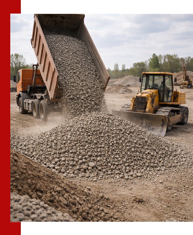 Доставка гравийного щебня фракции 40-70 в Балахне