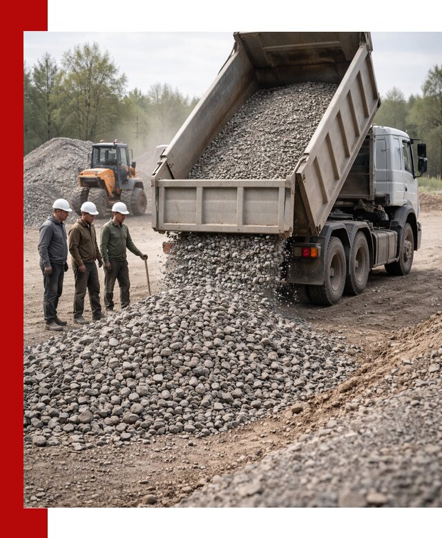 Доставка гравийного щебня фракции 70-120 в Балахне