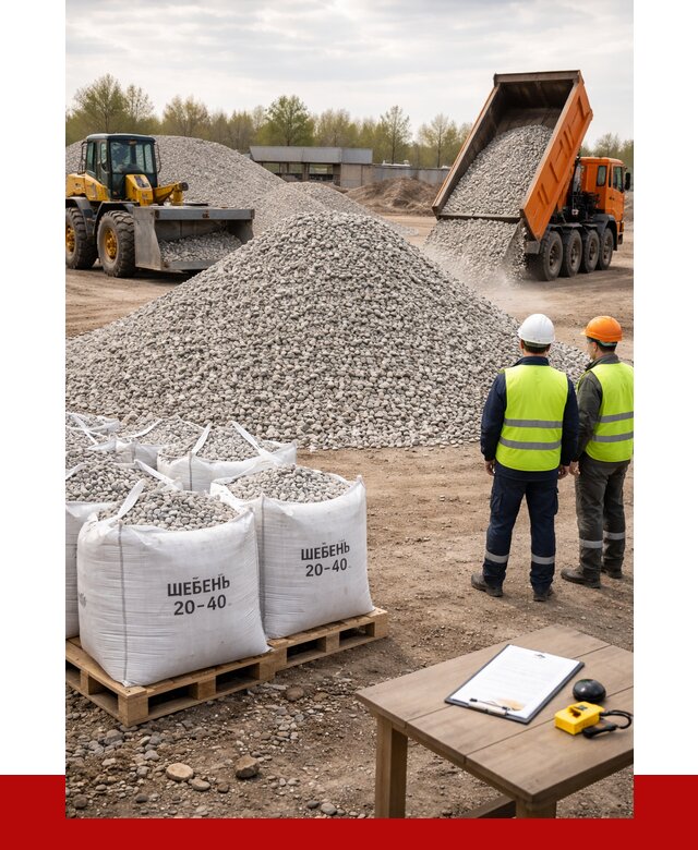 Известняковый щебень 20-40 в Балахне от 2194 р. ПРОНЕРУДБлх