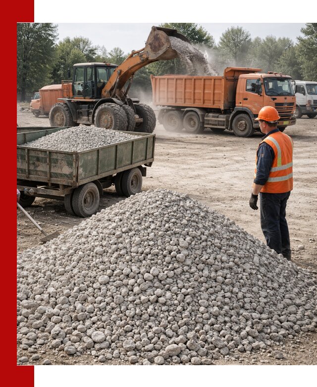 Доставка известнякового щебня фракция 20–40 в Балахне