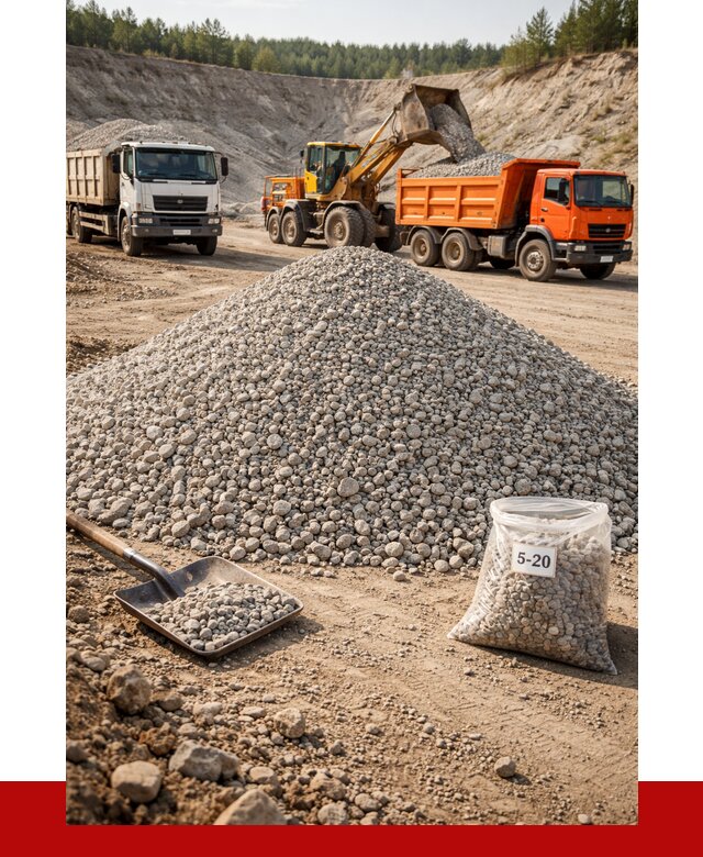 Доломитовый щебень фр. 5-20 в Балахне от 4388 р. | ПРОНЕРУДБлх