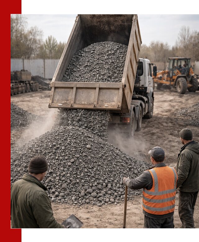 Доставка шлакового щебня в удобные сроки по выгодной цене в Балахне
