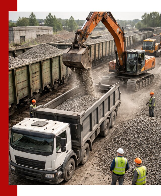 Железнодорожный щебень фракция 25–60 для поставок в Балахне