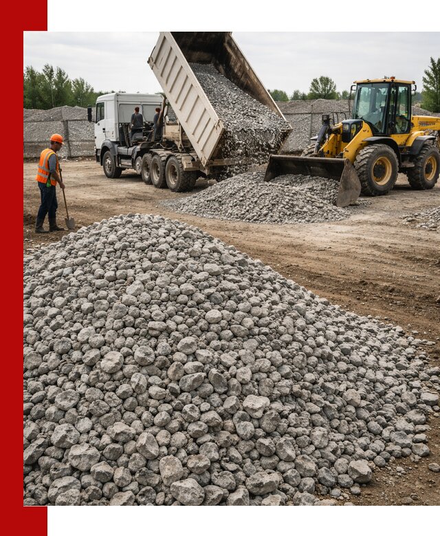 Доставка бетонного щебня фракции 40-70 в Балахне