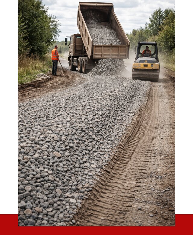 Щебень для отсыпки дороги в Балахне от 2821 р. ПРОНЕРУДБлх