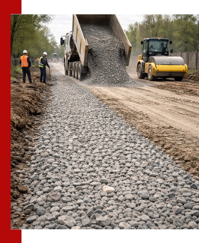 Доставка щебня для отсыпки дорог в Балахне высокого качества