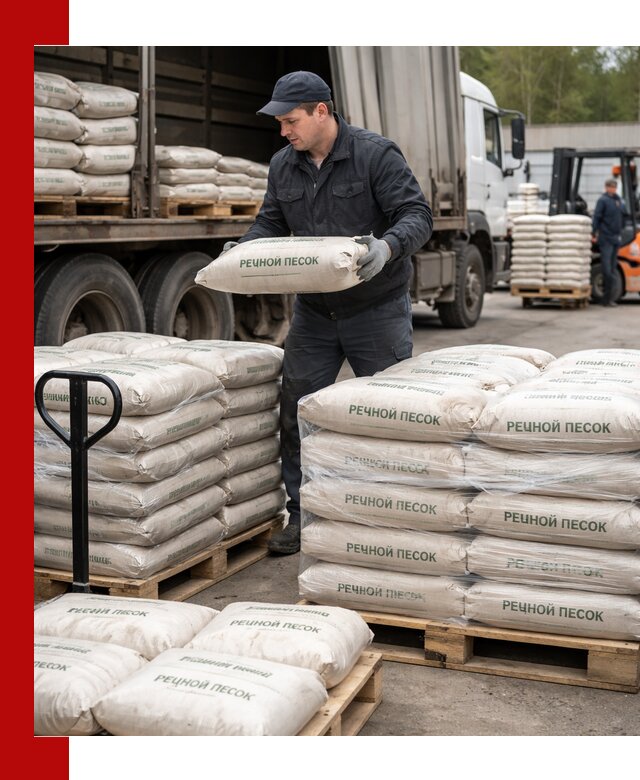 Речной песок в мешках с доставкой в Балахне