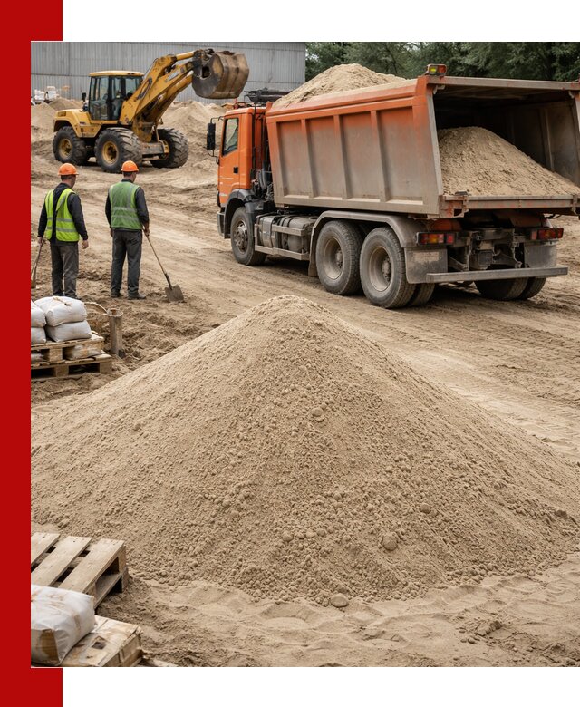 Доставка и продажа мытого речного песка в Балахне