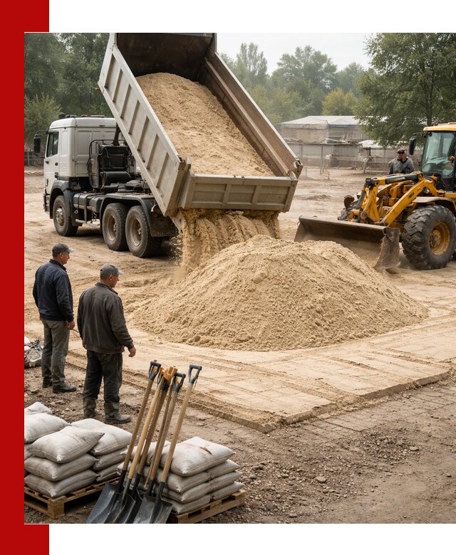 Доставка мытого песка в Балахне с самосвалами по выгодной цене