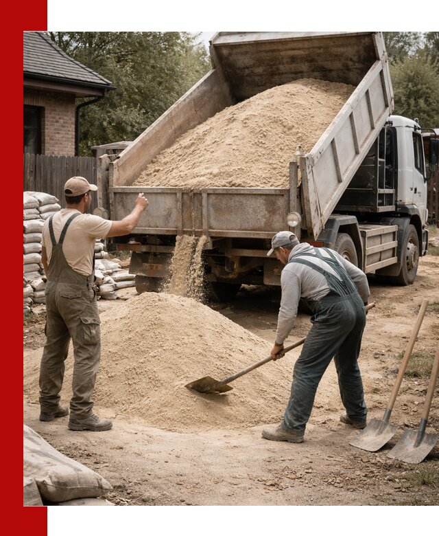 Песок для штукатурки с доставкой в Балахне качественный и чистый