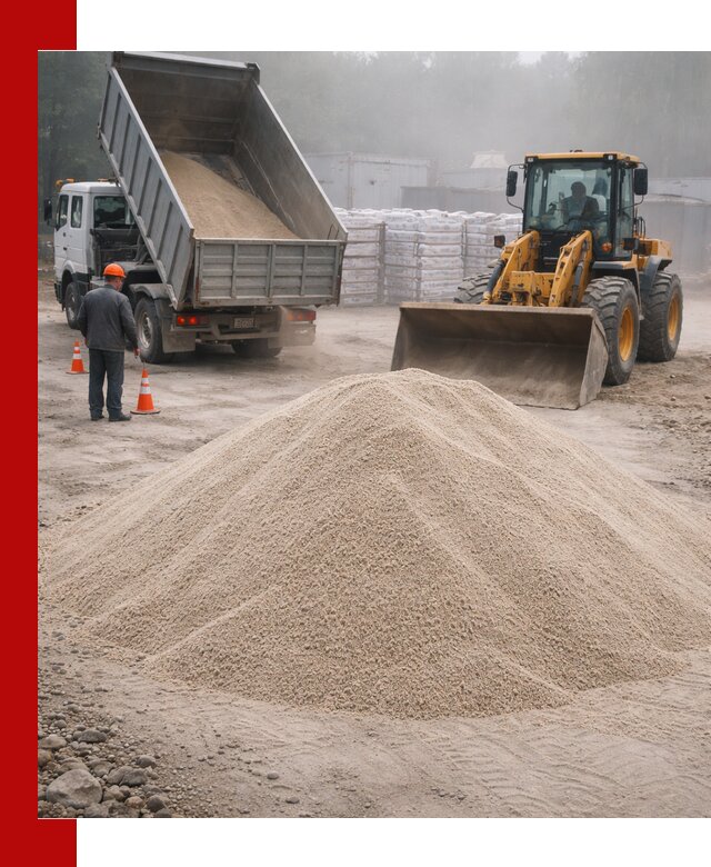 Кварцевый песок фракция 0–8 для стройработ в Балахне