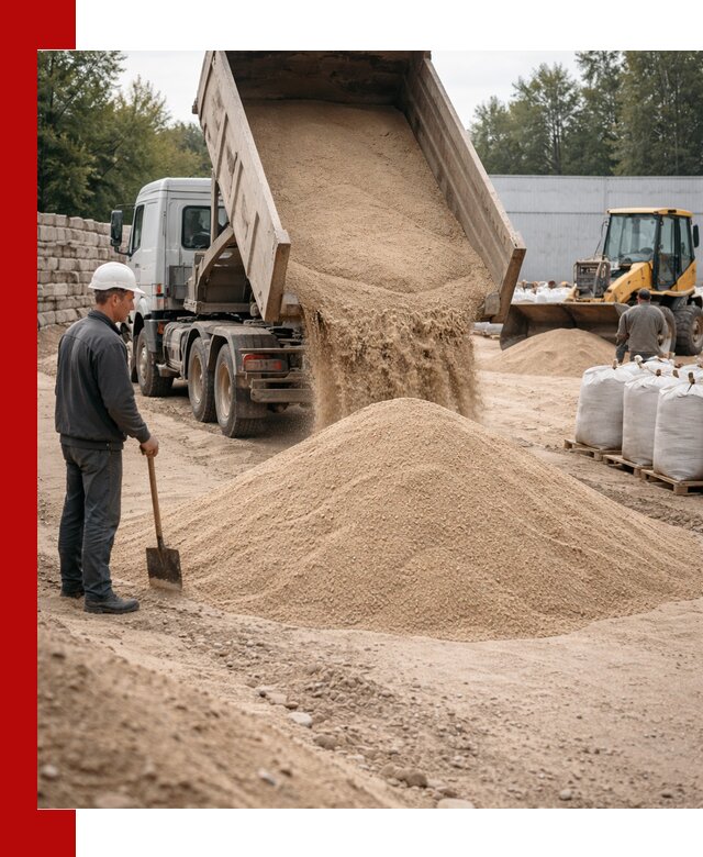 Кварцевый песок фракция 0–3 мм с доставкой в Балахне