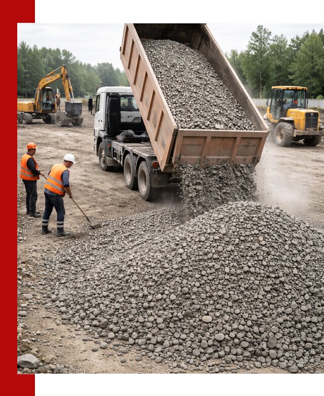 Доставка гравия фракции 40-70 в Балахне оптом и в розницу