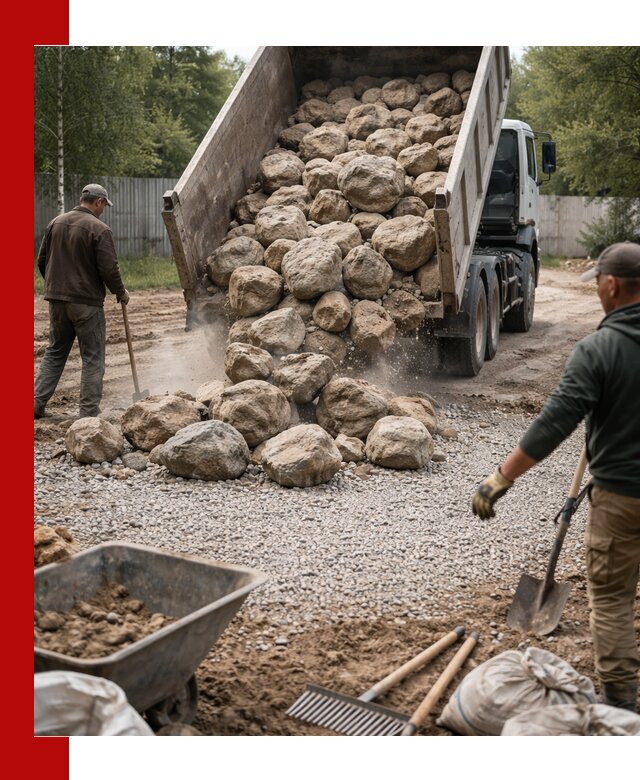 Доставка и укладка булыжника в Балахне