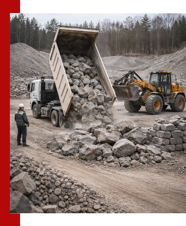 Доставка и продажа бутового гранитного камня в Балахне