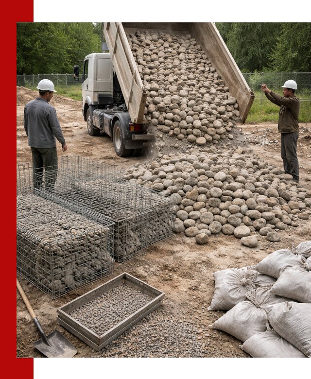 Камень для габионов фракция 70–151 в Балахне