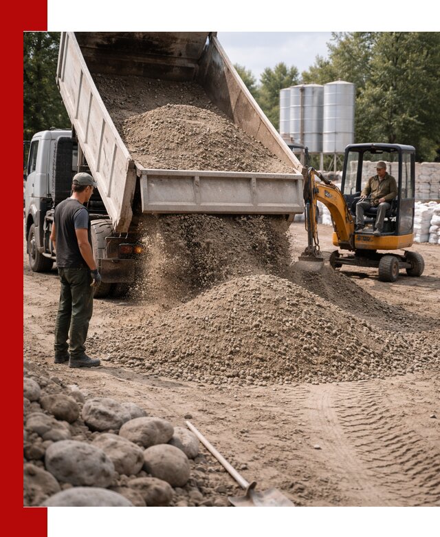 Доставка ПГС С3 в Балахне самосвалами и миксерами