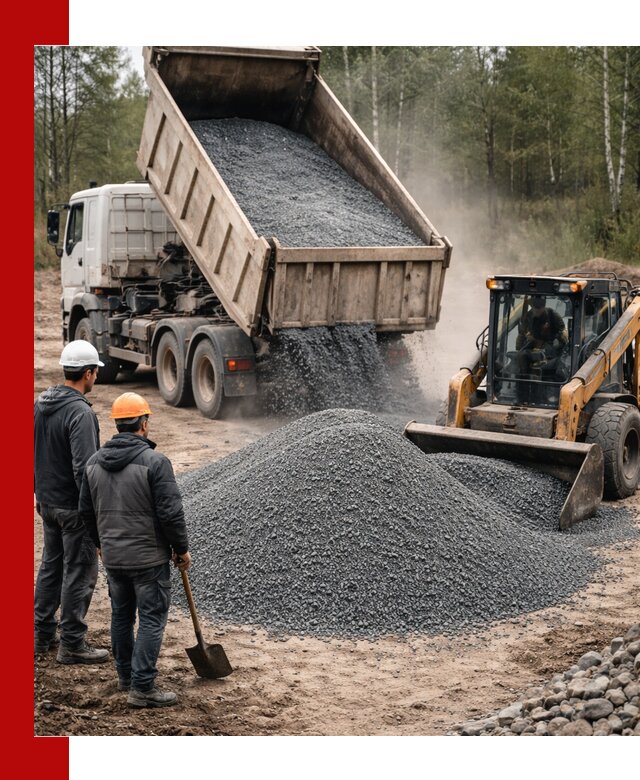 Гранитный отсев 0-5 с доставкой и разгрузкой в Балахне