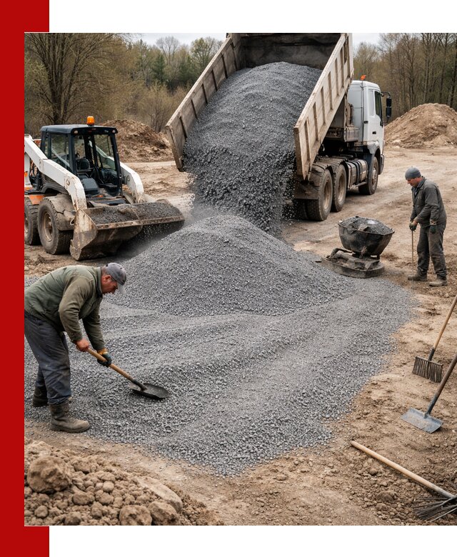 Отсев для подсыпки в Балахне — доставка и подсыпка на участок