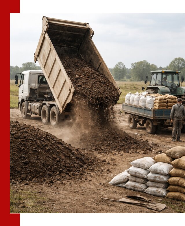 Доставка грунта и удобрений оптом в Балахне для сельхоз и строительства