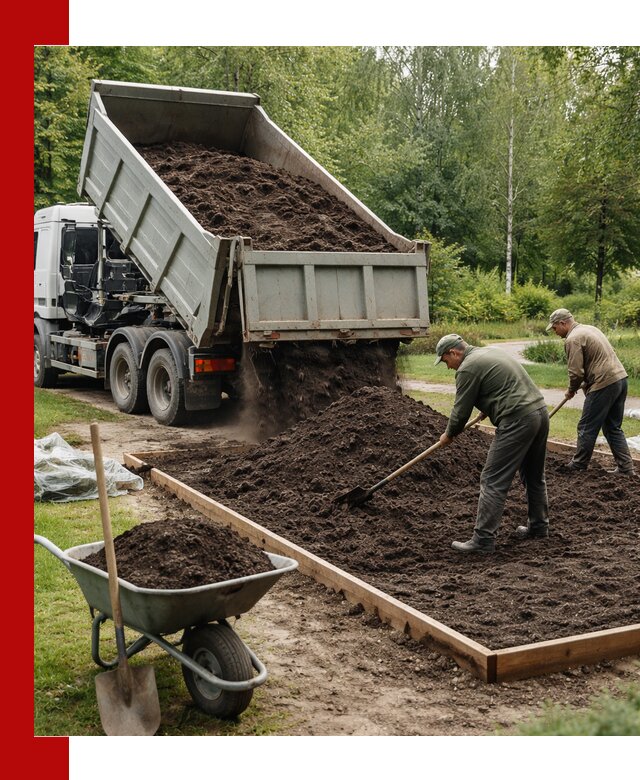Доставка грунта для озеленения и благоустройства в Балахне