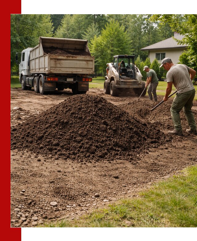 Доставка и укладка грунта для газона в Балахне