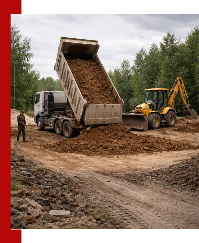 Доставка суглинка самосвалами в Балахне подсыпка и планировка