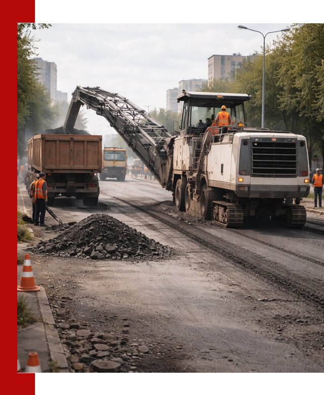 Фрезерованный асфальт в Балахне — удаление и вывоз старого покрытия
