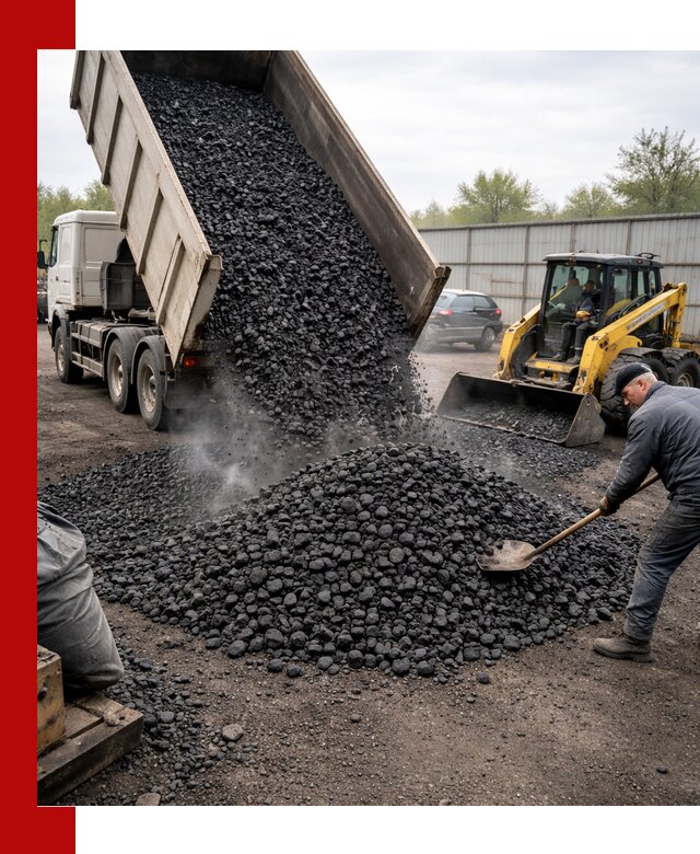 Доставка угля орех в Балахне оптом и в розницу