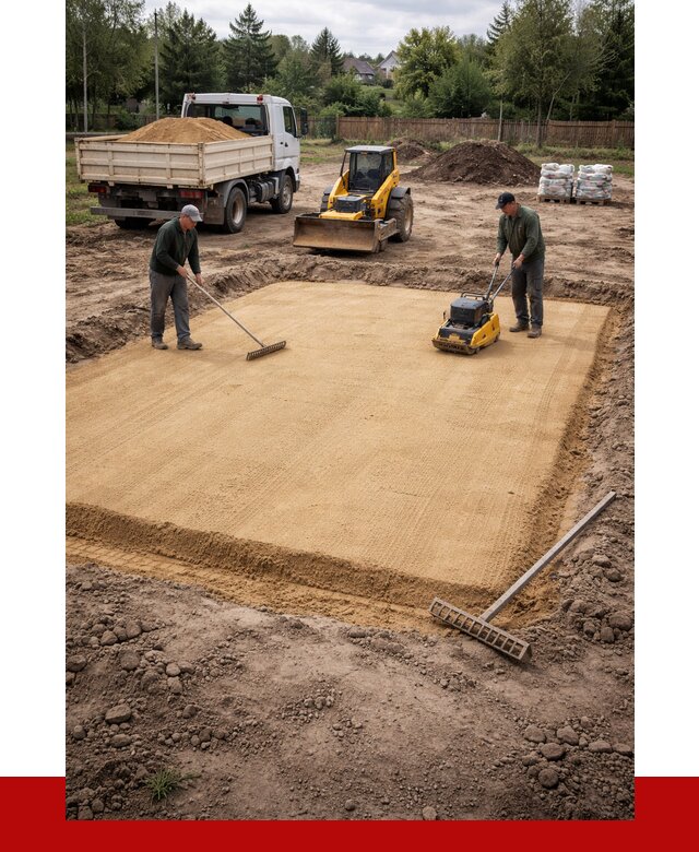 Устройство песчаной подушки в Балахне от 4702 р. ПРОНЕРУДБлх