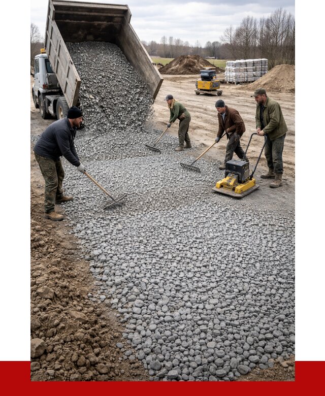 Устройство щебеночной подушки в Балахне от 4702 р. ПРОНЕРУДБлх