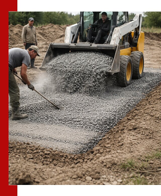 Устройство щебеночной подушки в Балахне для дорог и фундаментов